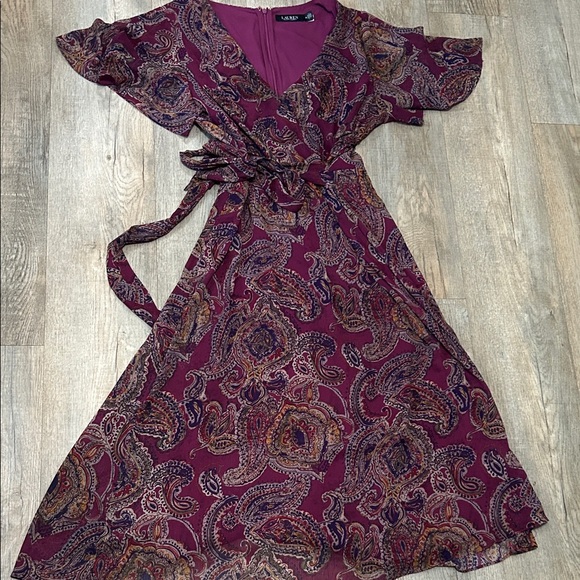 Lauren Ralph Lauren Dresses & Skirts - Ralph Lauren Paisley  Dress in Rich Purple